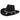 Women’s Straw Cowboy Hat with Shell Band Black