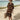 Women’s Striped V-Neck Kaftan Dress Brown Black