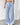 Women's Striped Wide Leg Drawstring Pants Blue