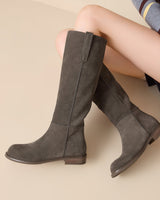 Women’s Suede Knee High Boots-Footwear for women-CaldwellVoss