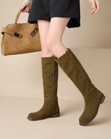 Women’s Suede Knee High Boots-Footwear for women-CaldwellVoss