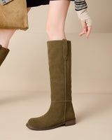 Women’s Suede Knee High Boots-Footwear for women-CaldwellVoss