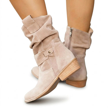 Women’s Suede Slouchy Mid-Calf Boots-Footwear for women-CaldwellVoss