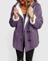Women’s Suede Toggle Coat with Hood-Coats for women-CaldwellVoss