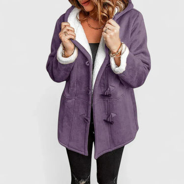 Women’s Suede Toggle Coat with Hood-Coats for women-CaldwellVoss
