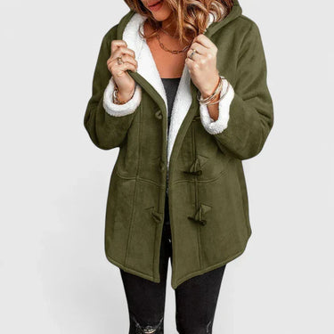 Women’s Suede Toggle Coat with Hood-Coats for women-CaldwellVoss