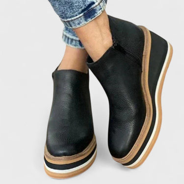 Women’s Suede Wedge Ankle Boots-Footwear for women-CaldwellVoss