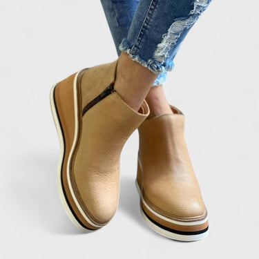 Women’s Suede Wedge Ankle Boots-Footwear for women-CaldwellVoss
