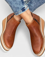 Women’s Suede Wedge Ankle Boots-Footwear for women-CaldwellVoss