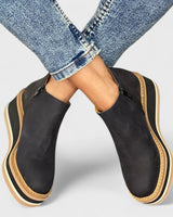 Women’s Suede Wedge Ankle Boots-Footwear for women-CaldwellVoss
