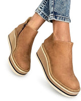 Women’s Suede Wedge Ankle Boots-Footwear for women-CaldwellVoss