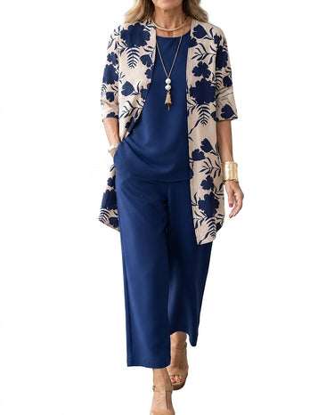 Women’s Three Piece Floral Print Set-Sets for women-CaldwellVoss