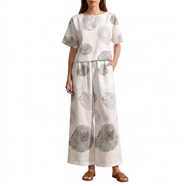 Women’s Tree Ring Print Co-ord Set-Sets for women-CaldwellVoss