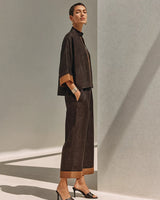 Women’s Two-Piece Set with Zip-Front Top and Wide-Leg Trousers-Sets for women-CaldwellVoss