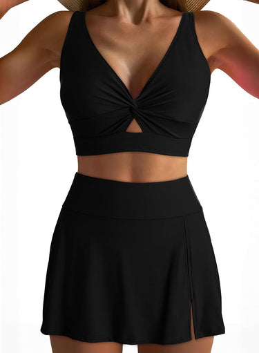 Women’s Two-Piece Twist Front Bikini Set-Swimwear for Women-CaldwellVoss
