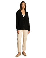 Women’s V-Neck Knit Cardigan with Heart Buttons-Cardigans for women-CaldwellVoss