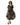 Women's V-Neck Printed Midi Dress Black