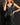 Women's V-Neck Tiered Fringe Mini Dress Black
