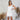 Women's V-Neck Tiered Fringe Mini Dress White