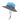 Women's Wide Brim Sun Hat with Ponytail Opening Blue