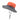 Women's Wide Brim Sun Hat with Ponytail Opening Orange