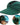 Women’s Wide Brim Visor with Twisted Detail Dark Green