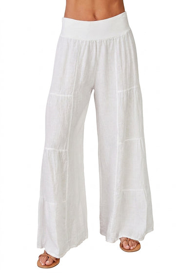 Women’s Wide Leg Tiered Palazzo Trousers-Pants for Women-CaldwellVoss