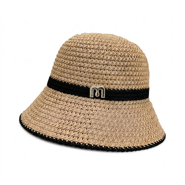 Women’s Woven Straw Hat with Logo Band 1