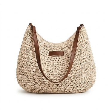 Women’s Woven Straw Shoulder Bag-Accessories for Women-CaldwellVoss