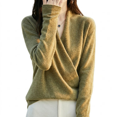 Women’s Wrap Front Knit Sweater-Sweaters for Women-CaldwellVoss