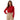 Blouse Women Long Sleeve Lace Up Closure Structured Fit Red