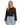 Blouse Women Long Sleeve Side Tie Closure Bow Detail Brown