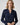 Blouse Women Long Sleeve V Neck Wrap Design Closure Dark blue