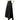 Dames Geplooide Maxi Rok met Hoge Taille Zwart
