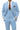 Men's 3-Piece Suit with Notch Lapel Blazer, Four-Button Waistcoat, and Flat Front Trousers Light Blue