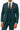 Men's 3-Piece Suit with Notch Lapel Blazer, Four-Button Waistcoat, and Flat Front Trousers Teal