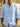 Men's Band Collar Textured Long Sleeve Shirt Light Blue