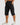 Men's Below-Knee Cargo Shorts with Flap Pockets and Zipper Detail Black