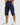 Men's Below-Knee Cargo Shorts with Flap Pockets and Zipper Detail Dark Blue