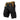 Mens Cargo Shorts with Woven Belt and Graphic Print Black