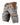 Mens Cargo Shorts with Woven Belt and Graphic Print Gray