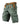 Mens Cargo Shorts with Woven Belt and Graphic Print Green
