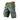 Mens Cargo Shorts with Woven Belt and Graphic Print Green