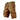 Mens Cargo Shorts with Woven Belt and Graphic Print Khaki