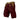 Mens Cargo Shorts with Woven Belt and Graphic Print Red