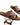 Men's Cross-Strap Slide Sandals with Perimeter Stitching Brown