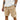 Men's Drawstring Shorts with Side Pockets and Leg Patch Beige