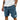 Men's Drawstring Shorts with Side Pockets and Leg Patch Blue
