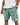 Men's Drawstring Shorts with Side Pockets and Leg Patch Light Green