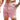Men's Drawstring Shorts with Side Pockets and Leg Patch Pink
